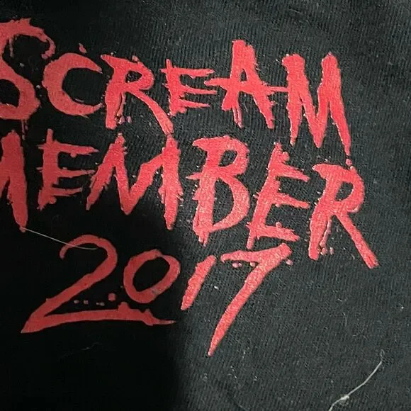 Halloween Horror Nights '17 Scream Team Universal Studios Black Shirt Men Sz Sm - Picture 3 of 4